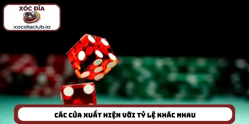 Các cửa xuất hiện với tỷ lệ khác nhau